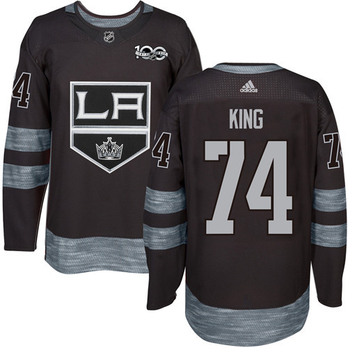 Kings #74 Dwight King Black 1917-100th Anniversary Stitched NHL Jersey - Click Image to Close